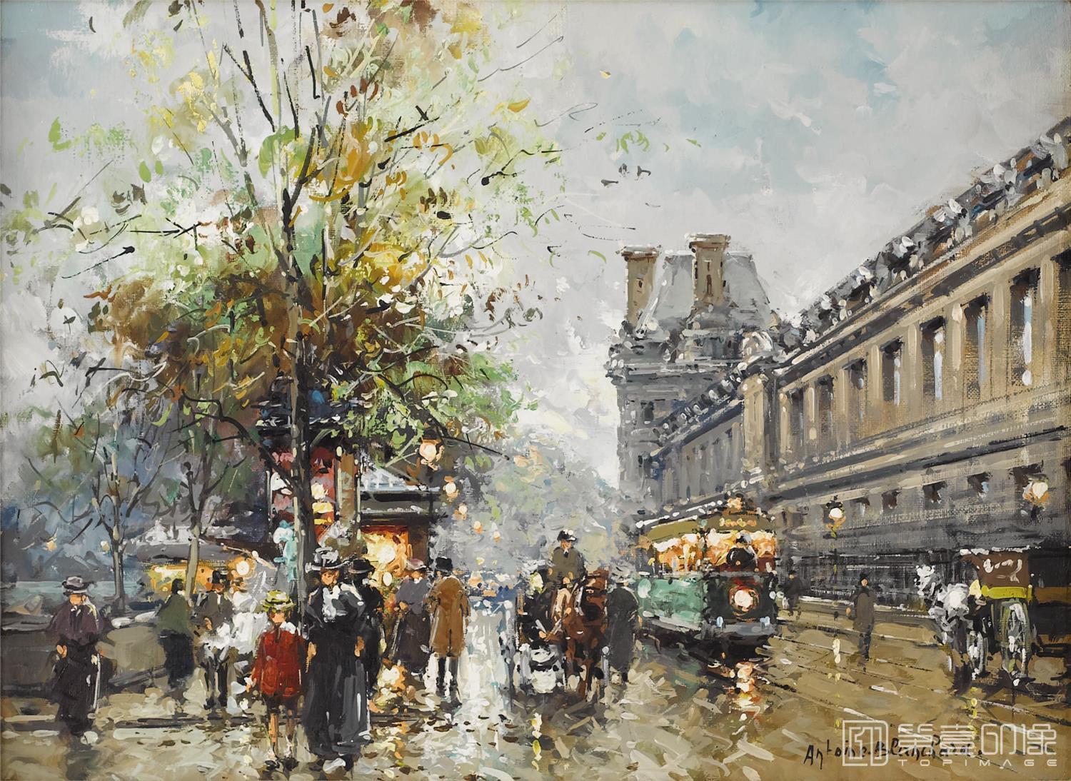 油画-安托万·布兰乍得 Antoine Blanchard作品-091